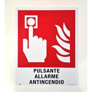 Cartello Pulsante Allarme 31x25