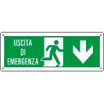 Cartello Uscita Dritta 32x12